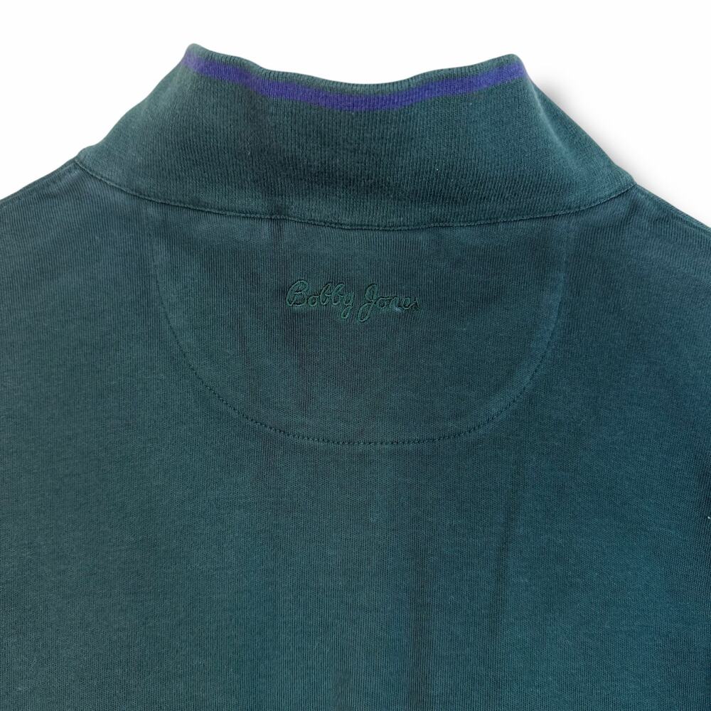 Bobby Jones Mens 1/4 Zip Golf Pullover Mock Collar Long Sleeve Green Size Large - Picture 7 of 9